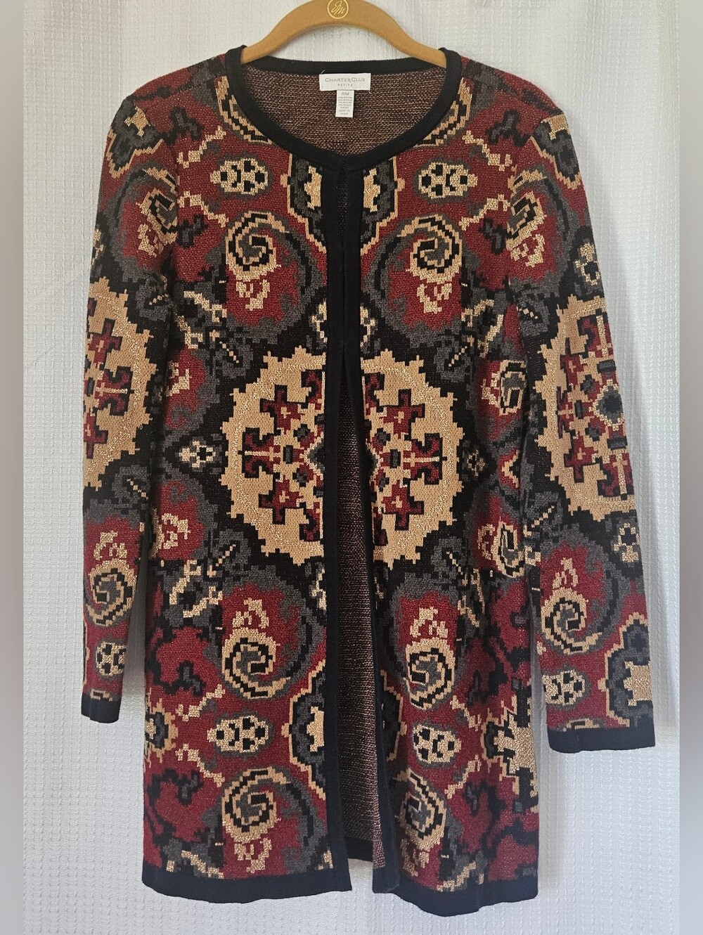 Women’s Vintage “Charter Club” Brand Open Coat/ Cardigan Size P/M Pre-owned